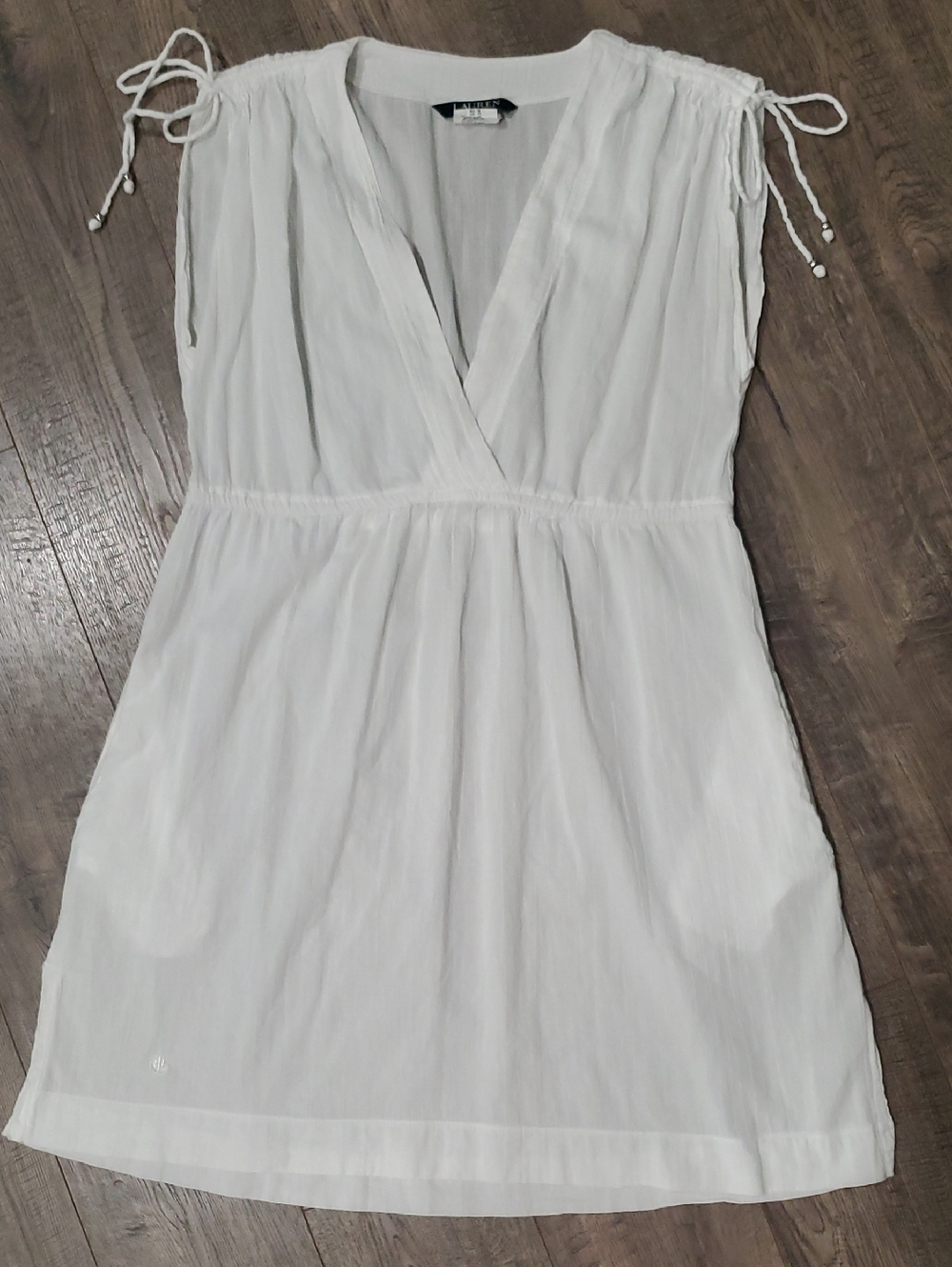 Ralph Lauren White Dress  with Dark Green Label